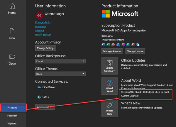 Current Microsoft 365 Setup
